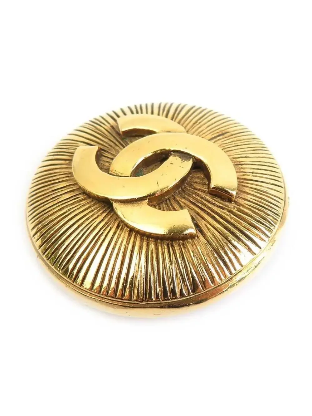 Auth Chanel Cc Logo Brooch Gold Metal - #294132C26B